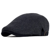 Sporty Flat Cap Klassik II Schirmmütze mit Schirm Schiebermütze schwarz