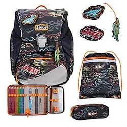 Scout Alpha Flames Exklusiv Edition Safety Light Schulranzen Set