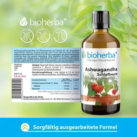 Bioherba Ashwagandha Schlafbeere Tropfen Tinktur 50 ml