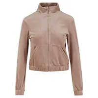 URBAN CLASSICS Short Velvet Trainingsjacke - Dusk Rose -