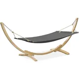 konsimo® Hängematte LENGER Hängematte mit Gestell (Hängematte mit Gestell), hergestellt in der EU, Massivholzrahmen grau