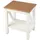 Costway Duschbank Bad mit Ablage 150 kg Braun 43 x 32 x 47 cm