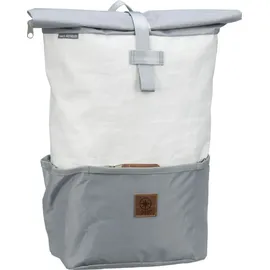 360° Taschen Lotse Wickelrucksack Segeltuch weiß, Gurt grau