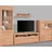 OTTO home Wohnwand OTTO HOME "Silkeborg: 4-teilig, Breite: 290cm, Griffmulden, Fronten Massivholz", beige (kernbuche teilmassiv), Holzwerkstoff Kernbuchefarben (Korpus)/ Massivholz Kernbuche (Front), Holz teilmassiv, Kastenmöbel-Sets, Wohnwand, Set besteht aus 1 