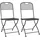 vidaXL Klappbare Gartenstühle 54 x 54 x 86 cm grau 2 St.
