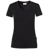 Damen V-Shirt Stretch 172 - S - schwarz