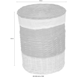 MY HOME Home affaire Wäschekorb (Set, 2 St), aus Rattan, Höhe ca. 60 cm