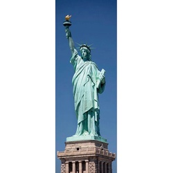 ARCHITECTS PAPER Fototapete „Statue Of Liberty“ Tapeten Tapete New York Fototapete Panel 1,00m x 2,80m Gr. B/L: 1 m x 2,8 m, bunt (blau, grau, grün) Fototapeten Stadt