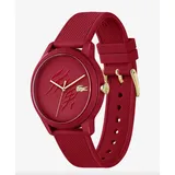 Lacoste 12:12 Unisex Analog Uhr Silikon Armband Men Women Quarz Watch Rot