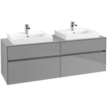 Villeroy & Boch Collaro Waschbeckenunterschrank 160 x 55 cm Glossy Grey