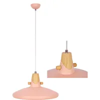 Nowa Esszimmerleuchte pink Hängelampe Retro Hängeleuchte holzoptik rosa, E27