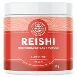 Vimergy Reishi Pilz Pulver, 33 Einnahmen – Reishi Extrakt – Veganes Pilzpulver - Ohne Trennmittel, ohne Füll- oder Geschmacksstoffe, Zucker, Gentechnik, Gluten (50 g)