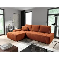 Fun Möbel Ecksofa Sofa mit Schlaffunktion VOGAR Stoff Poso