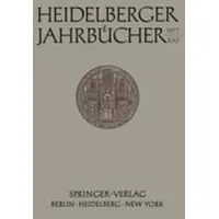 Heidelberger Jahrbücher Heidelberger Jahrbücher 21