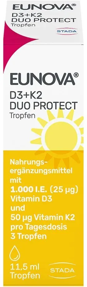 Preisvergleich Produktbild Eunova DuoProtect Vitamin D3+K2 1000IE/50UG