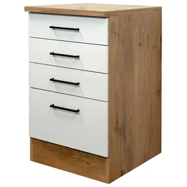 Flex-Well Unterschrank Schubkasten-Unterbau Vintea 50 x 85 x 60 cm Beige