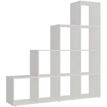 Vicco Treppenregal Aramis Weiß, 138 x 143 cm, 10 Fächer