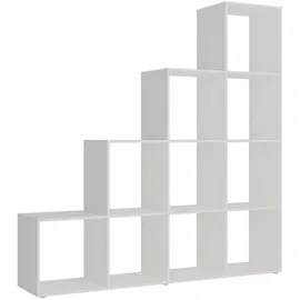 Vicco Treppenregal Aramis Weiß, 138 x 143 cm, 10 Fächer