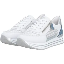 remonte Damen Low-Top Sneaker Blau/Weiß 38