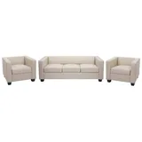 MCW Wohnlandschaft Lille-3-1-1-L, Bequeme Sitzpolsterung, bestehend aus einem 3er Sofa und 2x Sessel, Kunststofffüße