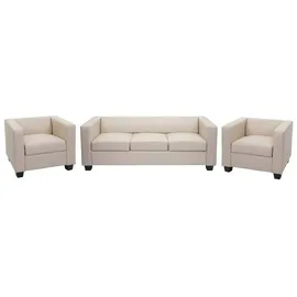 MCW Wohnlandschaft Lille-3-1-1-L, Bequeme Sitzpolsterung, bestehend aus einem 3er Sofa und 2x Sessel, Kunststofffüße