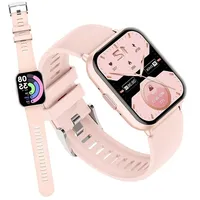 Smartwatch, Smartwatch Damen Herren, 1.83" HD Fitness Tracker Uhren für Android IOS, IP67 Wasserdicht Pulsmesser Schrittzähler Aktivitätstracker - Rosa