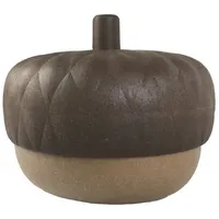 QUALY Design Aufbewahrungsschüssel Acorn Eichel-Form Box Ablage Etagere, Kunststoff, (ca. Ø 17 x 14,5 cm, braun, 1-tlg., mit Deckel), funktionell und dekorativ
