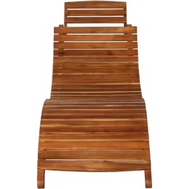 vidaXL Sonnenliegen 2 Stk. mit Tisch und Auflagen Massivholz Akazie