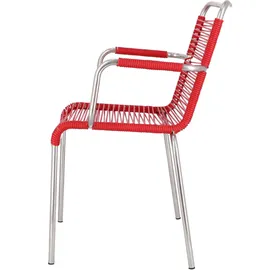 Fiam Mya Spaghetti Stapelsessel 57 x 52 x 85 cm rot