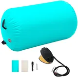 vidaXL Aufblasbare Gymnastik-Rolle mit Pumpe 100x60 cm PVC Grün