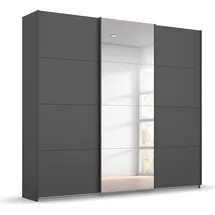 Rauch Schwebetürenschrank RAUCH "Kleiderschrank Schrank Garderobe Wäscheschrank Ankleide OTELI", grau (graumetallic), B:203cm H:229cm T:68cm, Holzwerkstoff, Schränke, Schwebetürenschrank, mit Mittelspiegel, in verschiedenen Dekor- und Hochglanzfarben