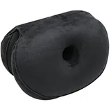 Surwin Donut Kissen Sitzkissen Orthopädisch, Sitzkissen Rund, Sitzkissen Bürostuhl, Kissen für das Gesäß, Bequemer Sitzring Steißbein Entlastung für Rücken, Hüfte (45 cm,Schwarz)