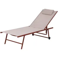 BEST Freizeitmöbel Travis Sonnenliege 185 x 55 x 97 cm Terrakotta