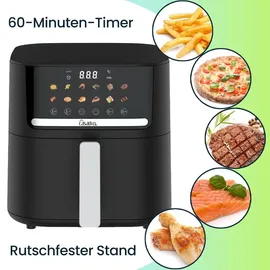 casativo Heissluftfritteuse CH9693 6,5 l schwarz/silberfarben