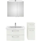 Saphir Badmöbel-Set »6005 Sprint 3-teilig, Keramik-Waschtisch mit LED-Spiegelschrank«, (4 St.), Unterschrank, inkl. Türdämpfer, 3 Türen, 3 Schubladen, Bad-Set, weiß