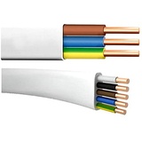 Flach Feuchtraumkabel Leitung YDYp NYM-J 5x2,5 9m