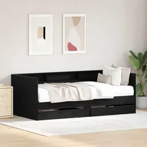 vidaXL Tagesbett 100 x 200 cm Schwarz