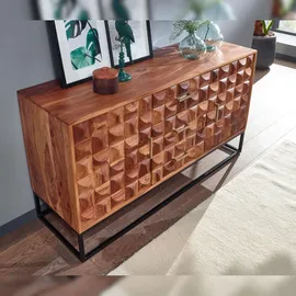 Wohnling Sideboard, WL6.545 sheesham 145,0 x 45,0 x 81,0 cm, 1 St.