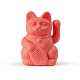 DONKEY Lucky Cat Solar Neon Orange „Toki“ – kleine neon-orangene Solar-Winkekatze/Glückskatze, 5 cm, Steht für Energie, ohne Batterie