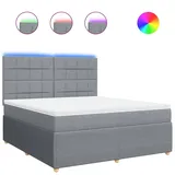 vidaXL Boxspringbett 180 x 200 cm Hellgrau