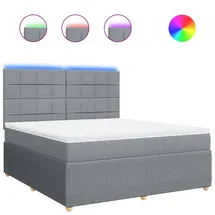 vidaXL Boxspringbett 180 x 200 cm Hellgrau