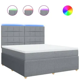 vidaXL Boxspringbett 180 x 200 cm Hellgrau