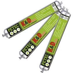 3x 600ml Petec K & D Karosserie Klebe- Und Dichtmasse Schlauchebutel Schwarz: