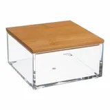 5five simply smart Behälter Selena aus Kunststoff Bambus transparent braun 5,1cm x 9,6cm x 9,6cm