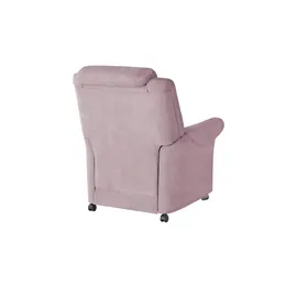 Polstermöbel Oelsa Fernsehsessel Andorra Mikrofaser 87 x 108 x 110 cm Rosa/Pink mit Rollen
