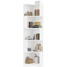 stilvora Eckbücherregal 63,5 x 45 x 175 cm Weiß