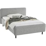 Meise Möbel meise.möbel Polsterbett Primo 140 x 200 cm Stoff Grau Hellgrau