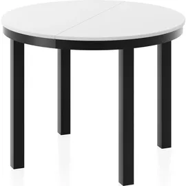 WFL GROUP Corin Ø 100-176 x 76 cm schwarz/weiß