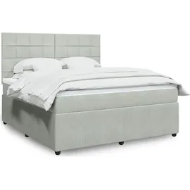 vidaXL Boxspringbett 180 x 200 cm Hellgrau