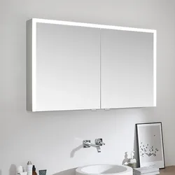 Sprinz Elegant-Line 2.0 Spiegelschrank Modell 02 Aufputz, 75 cm mit Waschplatzbeleuchtung und Innenraumbeleuchtung (Kopie)